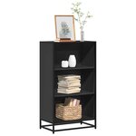 vidaXL Bibliothèque noir 60x35x107 5 cm bois d'ingénierie