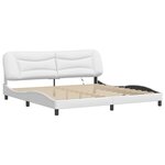 vidaXL Cadre de lit avec LED sans matelas Hvar blanc 200x200 cm