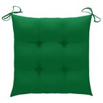 vidaXL Chaises de jardin lot de 4 avec coussins Bois de teck massif
