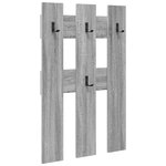 vidaXL Porte-manteau mural avec stockage Sonoma gris 65 x 3 x 100 cm