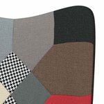 vidaXL Chaise de relaxation avec tabouret Patchwork Tissu