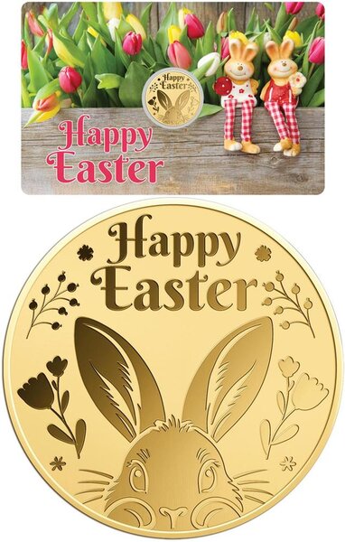 Pièce de monnaie en Or 1000 Francs g 0.031 (1/1000 oz) Millésime  EASTER BUNNIES 1/1000