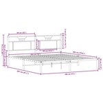 vidaXL Cadre de lit sans matelas chêne fumé 183x203 cm bois ingénierie