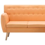 vidaXL Canapé d'angle revêtement en tissu 171 5x138x81 5 cm orange