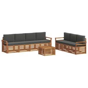 vidaXL Ensembles de canapés 8 pc Naturel et Anthracite