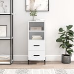 vidaXL Buffet blanc 34 5x34x90 cm bois d'ingénierie