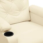 vidaXL Fauteuil Crème Similicuir