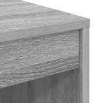 vidaXL Bureau avec rangement Gris Sonoma Bois d'ingénierie