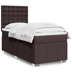 vidaXL Sommier à lattes de lit avec matelas Marron foncé 90x200 cm