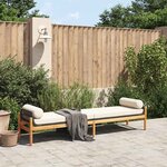 vidaXL Banc de jardin avec coussin noir résine tressée acacia