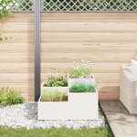 Jardinière vidaXL 80x80x48 cm Acier Blanc