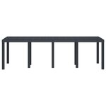 vidaXL Table de Jardin Anthracite 250 x 100 x 73 cm polyrotin