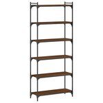 vidaXL Bibliothèque 6 niveaux chêne marron 80x30x188cm bois ingénierie