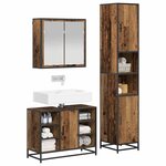 vidaXL Ensemble de mobilier de salle de bain 3 Pièces Bois Ancien