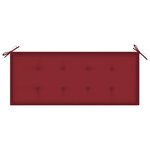 vidaXL Banc de jardin empilable et coussin 128 5cm Bois de teck massif