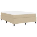 vidaXL Lit Box Spring avec Matelas - Vert Clair et Gris  160x200 cm  Tissu Velours Côtelé
