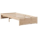 vidaXL Lit bibliothèque sans matelas 100x200 cm bois massif de pin