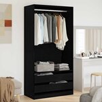 vidaXL Armoire Chêne noir 100 x 50 x 200 cm Bois d'ingénierie