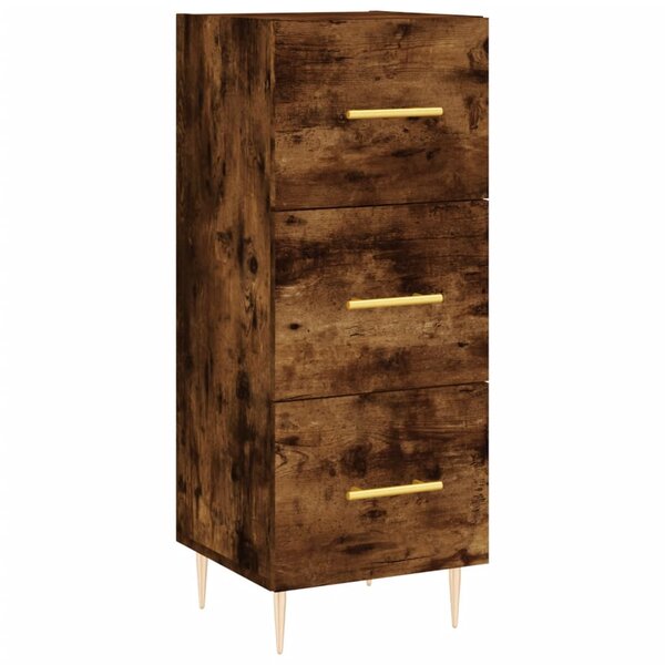 vidaXL Buffet Chêne fumé 34 5x34x90 cm Bois d'ingénierie