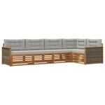 vidaXL Ensemble de canapés d'extérieur 5 pc Naturel et gris clair