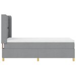 vidaXL Lit à Ressorts avec matelas Gris clair 90 x 200 cm tissu
