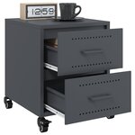vidaXL Table de chevet anthracite 36x39x43 5 cm acier