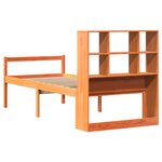 vidaXL Lit bibliothèque sans matelas cire marron 75x190 cm bois massif