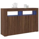 vidaXL Buffet Chêne brun 116 x 30 x 75 cm Bois d'ingénierie