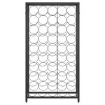 vidaXL Casier à bouteilles de 45 bouteilles noir 54x18x100cm fer forgé