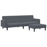 vidaXL Ensemble de canapés 2 Pièces gris foncé velours