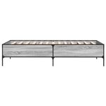 vidaXL Cadre de lit sonoma gris 75x190 cm bois d'ingénierie et métal