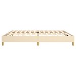 vidaXL Cadre de lit sans matelas crème 200x200 cm tissu