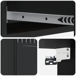 vidaXL Table d'appoint murale Noir 87 5 x 34 5 x 17 cm