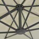 vidaXL Parasol de jardin avec base portable sable