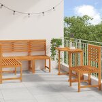 Set de jardin 4 pièces - Bois acacia massif