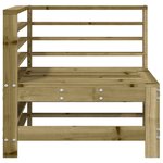 vidaXL Canapé d'angle de jardin bois de pin imprégné