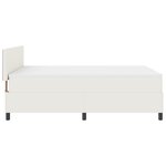 vidaXL Lit à ressort avec matelas crème 140x200 cm tissu côtelé