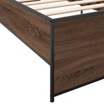 vidaXL Cadre de lit sans matelas chêne marron 75x190 cm