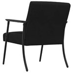 vidaXL fauteuil Noir 59 x 75 x 78 cm Velours