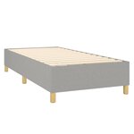 vidaXL Sommier à lattes de lit et matelas et LED Gris clair 100x200 cm