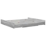 vidaXL Cadre de lit avec rangement Sonoma gris 200 x 200 cm