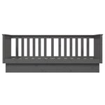 vidaXL Lit de jour sans matelas gris 90x190 cm bois de pin massif