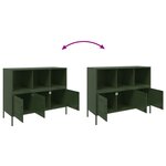 vidaXL Buffet vert olive 100 5x39x79 cm acier