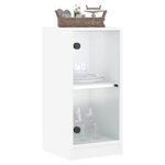 vidaXL Armoire latérale avec portes en verre blanc 35x37x75 5 cm