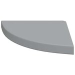 vidaXL Étagère d'angle flottante gris 35x35x3 8 cm MDF