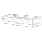 vidaXL Cadre de lit bois massif 90x190 cm simple