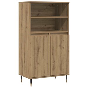 vidaXL Buffet haut chêne artisanal 60x36x110 cm bois d'ingénierie