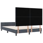 vidaXL Cadre de lit Gris foncé 140x200 cm Velours