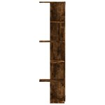 vidaXL Étagère d'angle murale chêne fumé bois d'ingénierie