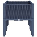 vidaXL Jardinière avec pieds bleu gris 80x40x42 cm PP
